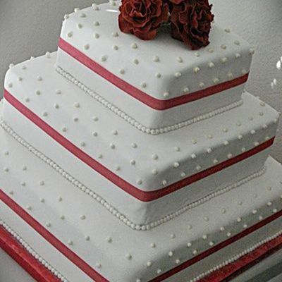 Red Theme Wedding Cake