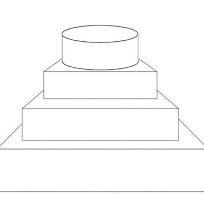 Round On 3 Tier Square