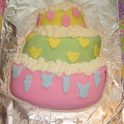 Easter Topsy-Turvy Cake