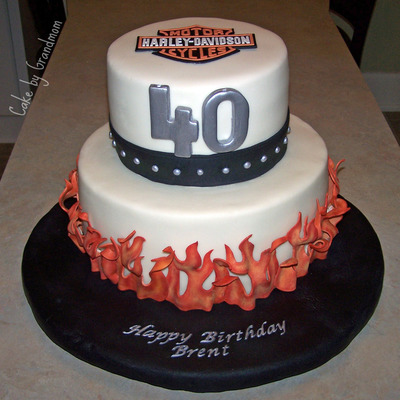 40Th Birthday Harley Cake