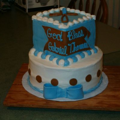 Boy's Baptism Cake