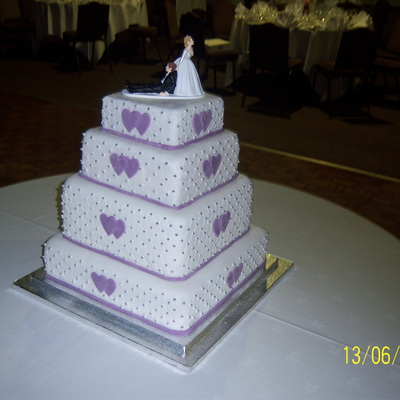 White With Purple Hearts