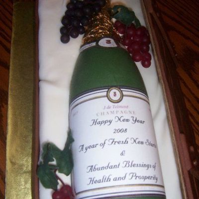 Champagne Bottle Crate Cake