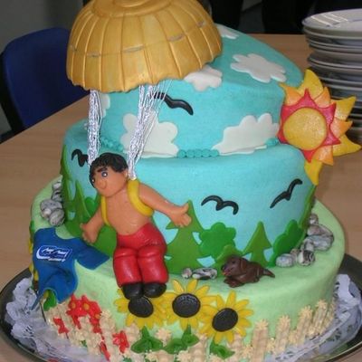 This Cake Was Given To The Boss By His Colleagues Because Hes Got A Sack From His Job But He Has Found More Profitable Job Immediately T