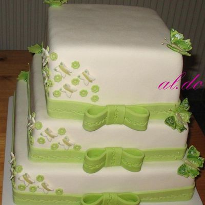 Wedding Cake With Butterflies