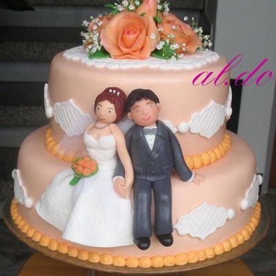 Orange Wedding Cake