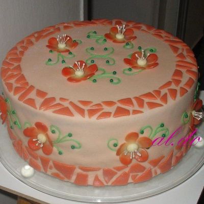 Orange Mosaic Cake