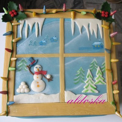 Winter Window Cake