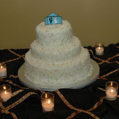 Coconut Wedding Cake With Lemon Curd Filling