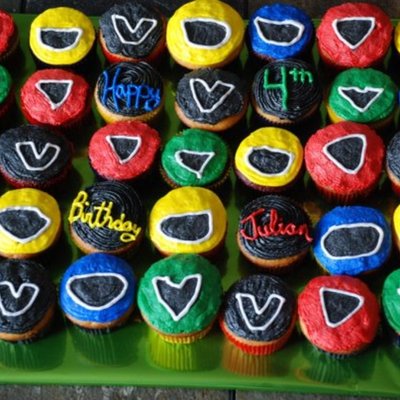 Power Ranger Cupcakes