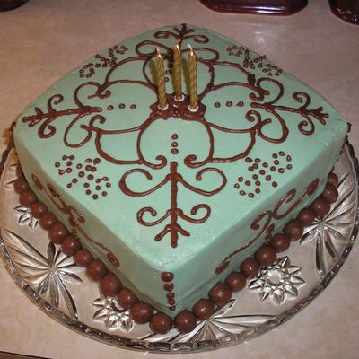 Steve's Scroll Work Cake