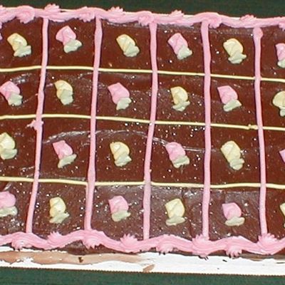 Baby Shower Brownie With Fudge Frosting