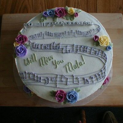 Flute With Music Cake