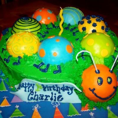 Caterpillar Fondant Cake