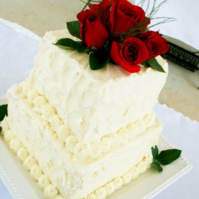 Simple Square With Red Roses