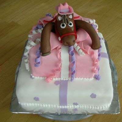 Cow Girl Horsy In A Box