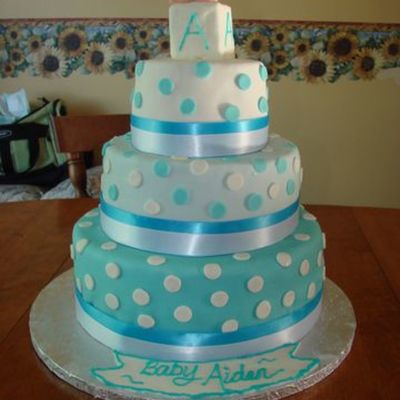 Polka Dot Shower Cake