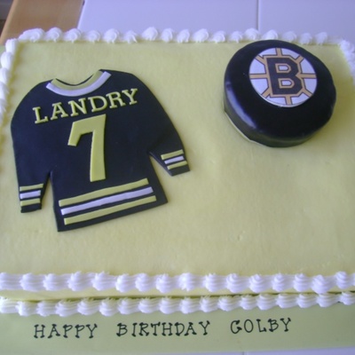 Boston Bruins Hockey Cake