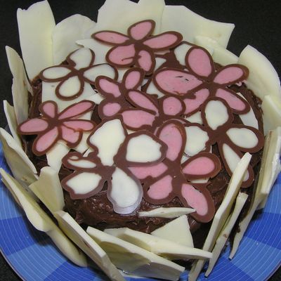 Choc Flower Mud Cake