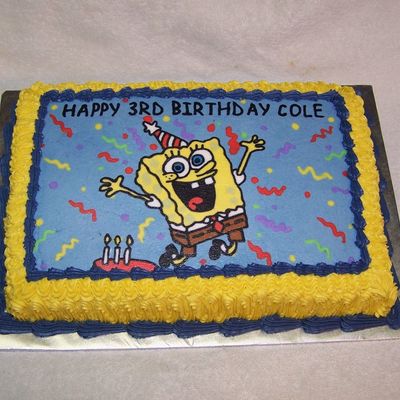 Sponge Bob Square Pants Sheet Cake