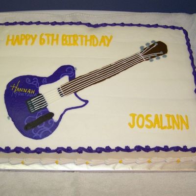 Hannah Montana Guitar Sheetcake