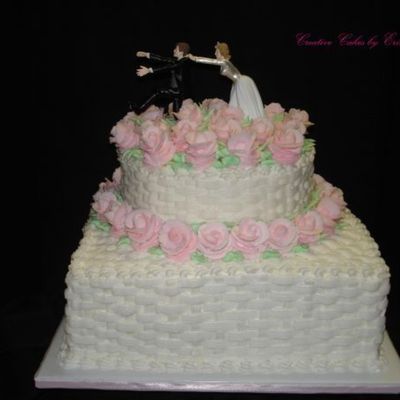 Basket Weave And Roses