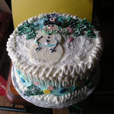 Snowman Cake