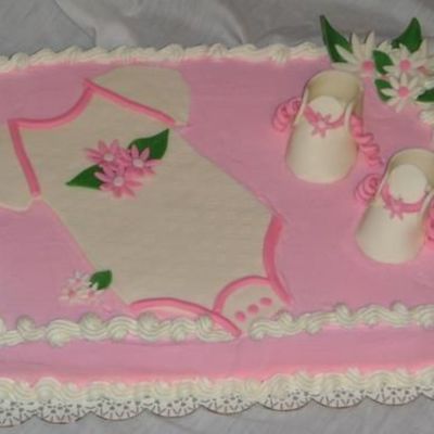 Pink Baby Shower Cake