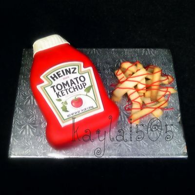 Ketchup Bottle Cake