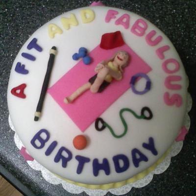 Fitness Themed Birthday Cake