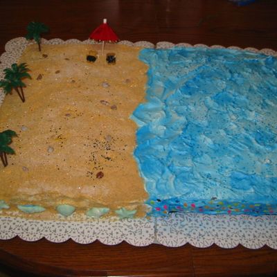 Beach Bridal Shower Cake