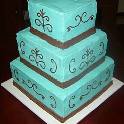 3-Tiered Blue And Chocolate