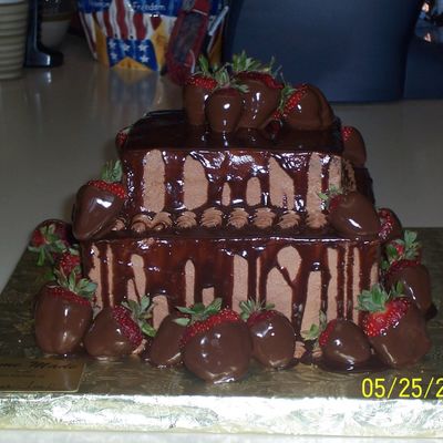 Chocolate With Ganache And Strawberries