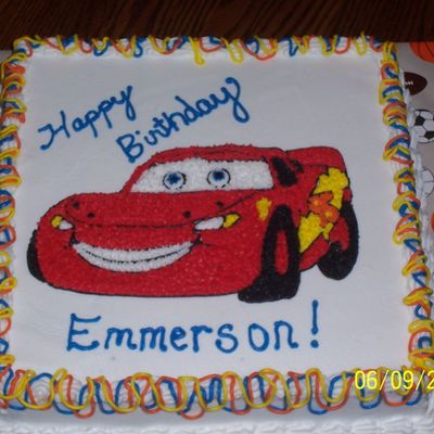 Lightning Mcqueen Birthday Cake