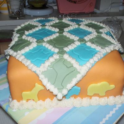 Baby Shower Quilt Cake