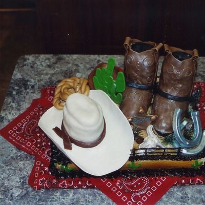 Cowboy Auction Cake