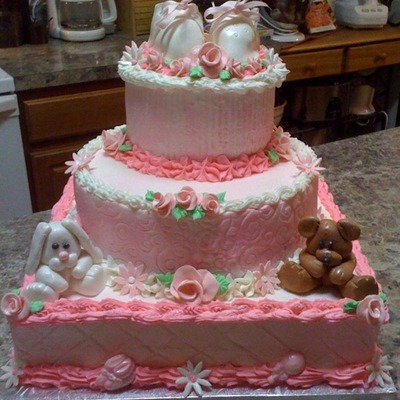 Pink Baby Shower Cake