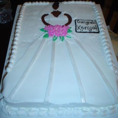 Last Minute Bridal Shower Cake