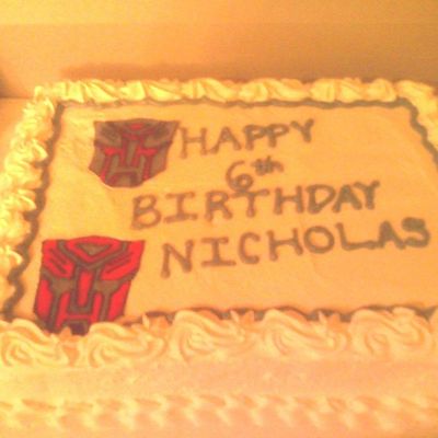 Transformer Birthday Cake