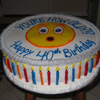 Side Shot Of 40Th Bday Cake