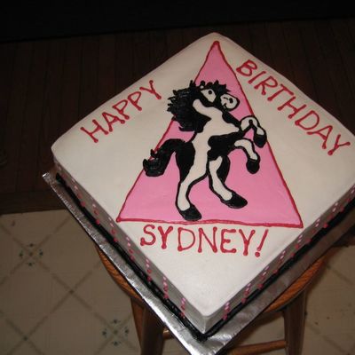 Black And White Paint Horse Cake