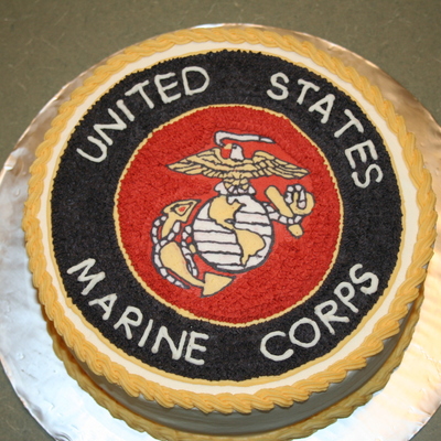 Grooms Marine Corps. Cake