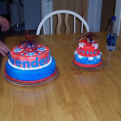Fourth Of July Fondant Cake