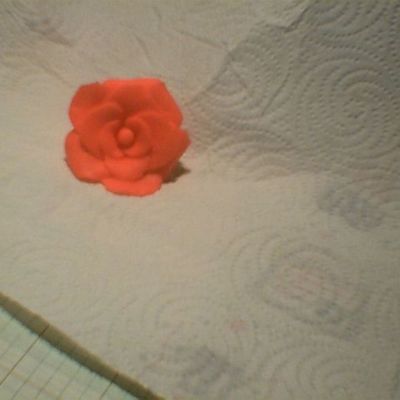 My First Attempt At A Fondant Rose