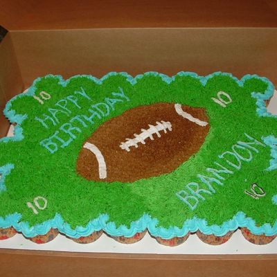 Football Cupcake Cake
