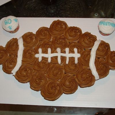 Football Cupcake Cake