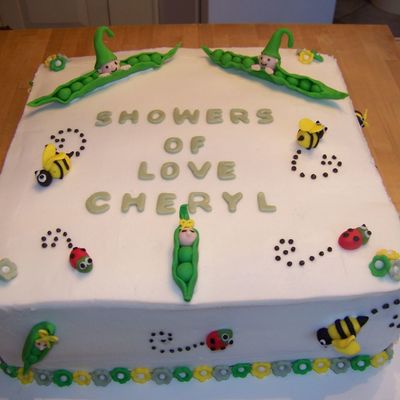 Pea Pod Baby Shower Cake