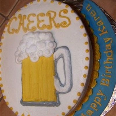 Beer Mug Birthday Cake