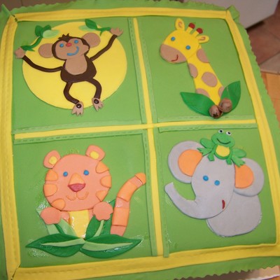 Nojo Baby Jungle Animals Baby Shower Cake