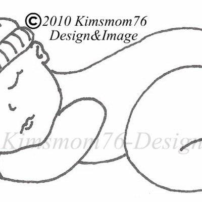 Sleeping Baby Cookie Template